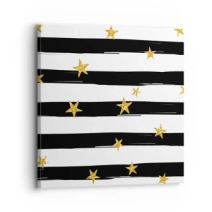 Lærredstryk - Billede på lærred - Vi blev alle født under en heldig stjerne - 30x30 cm