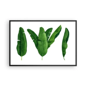 Plakat i sort ramme - Grøn symmetri - 91x61 cm