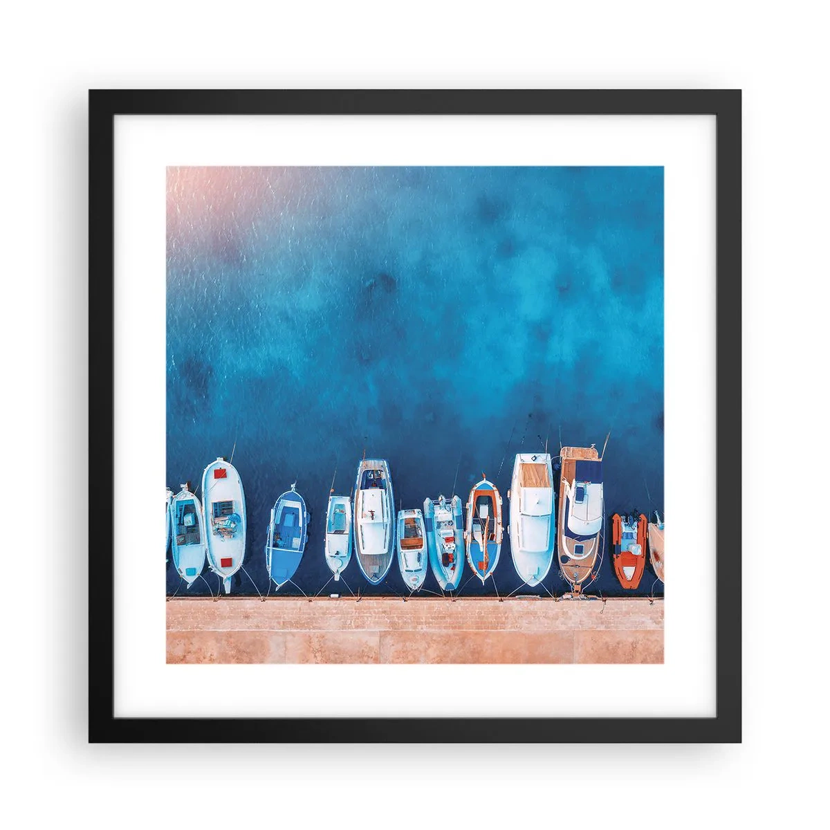Plakat i sort ramme - I én række - 40x40 cm