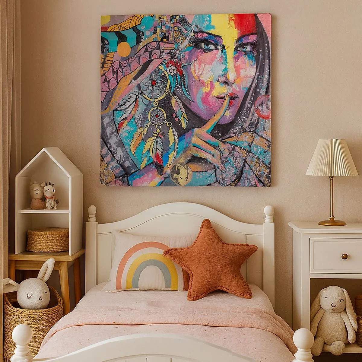 Lærredstryk - Billede på lærred - Vær tavs, indtil du forstår - 30x30 cm