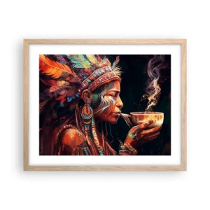 Plakat i ramme af lyst egetræ - Et magisk ritual - 50x40 cm