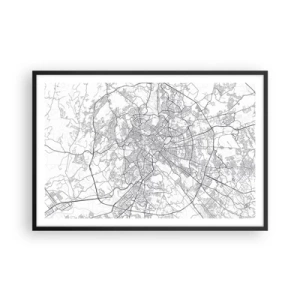 Plakat i sort ramme - Romersk cirkel - 91x61 cm