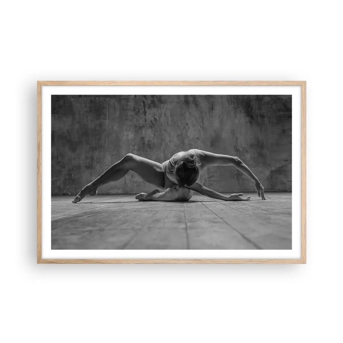 Plakat i ramme af lyst egetræ - Symmetri fundet - 91x61 cm