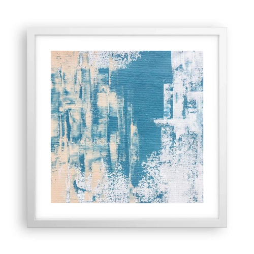 Plakat i hvid ramme - Gennem istappen - 40x40 cm