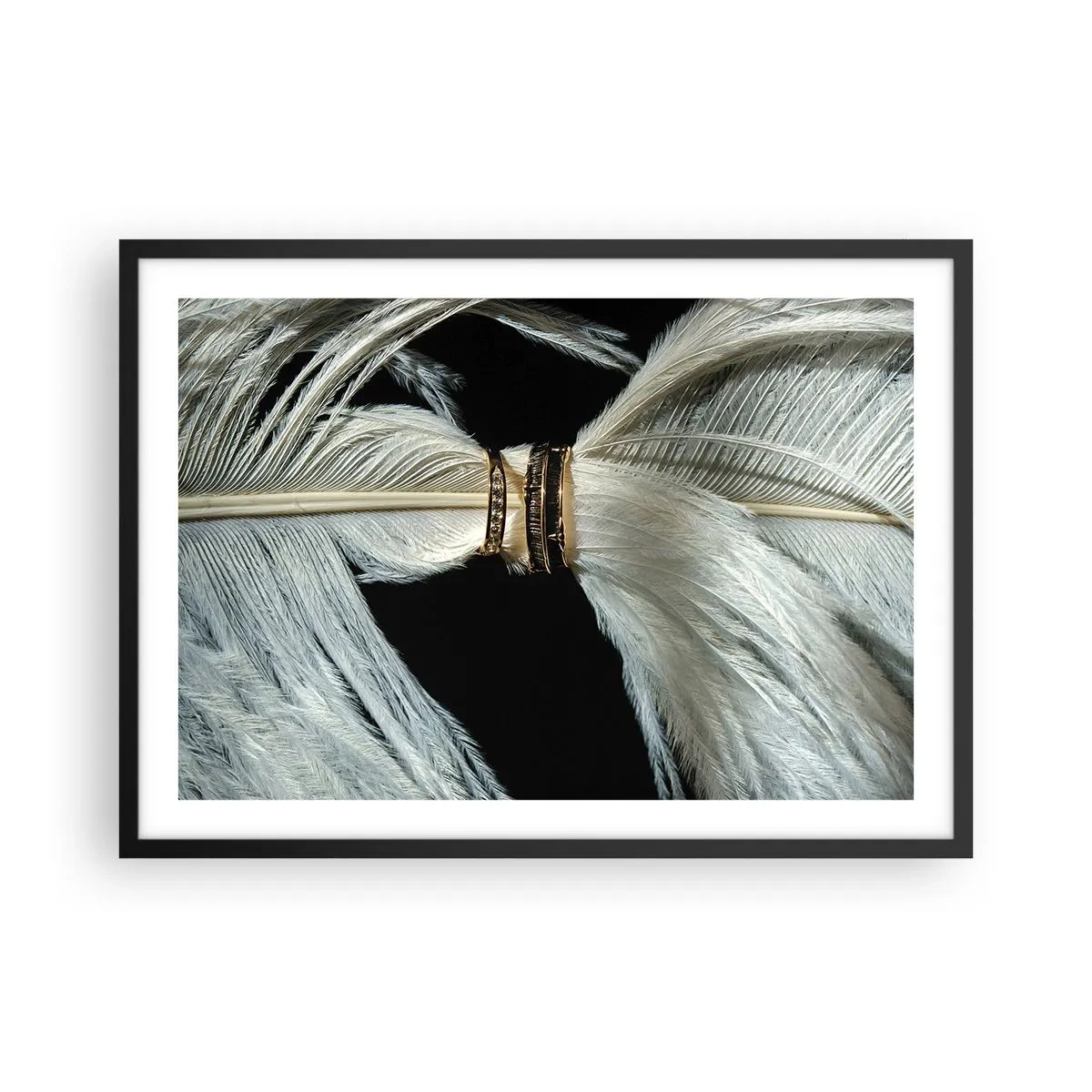 Plakat i sort ramme - ...og jeg vil ikke forlade dig... - 70x50 cm