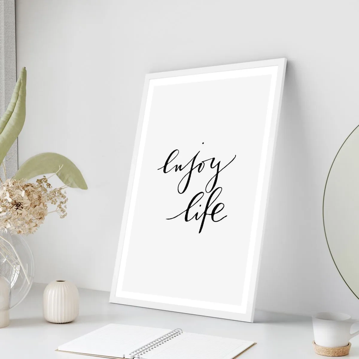 Plakat i hvid ramme - Intet at tilføje… - 50x70 cm