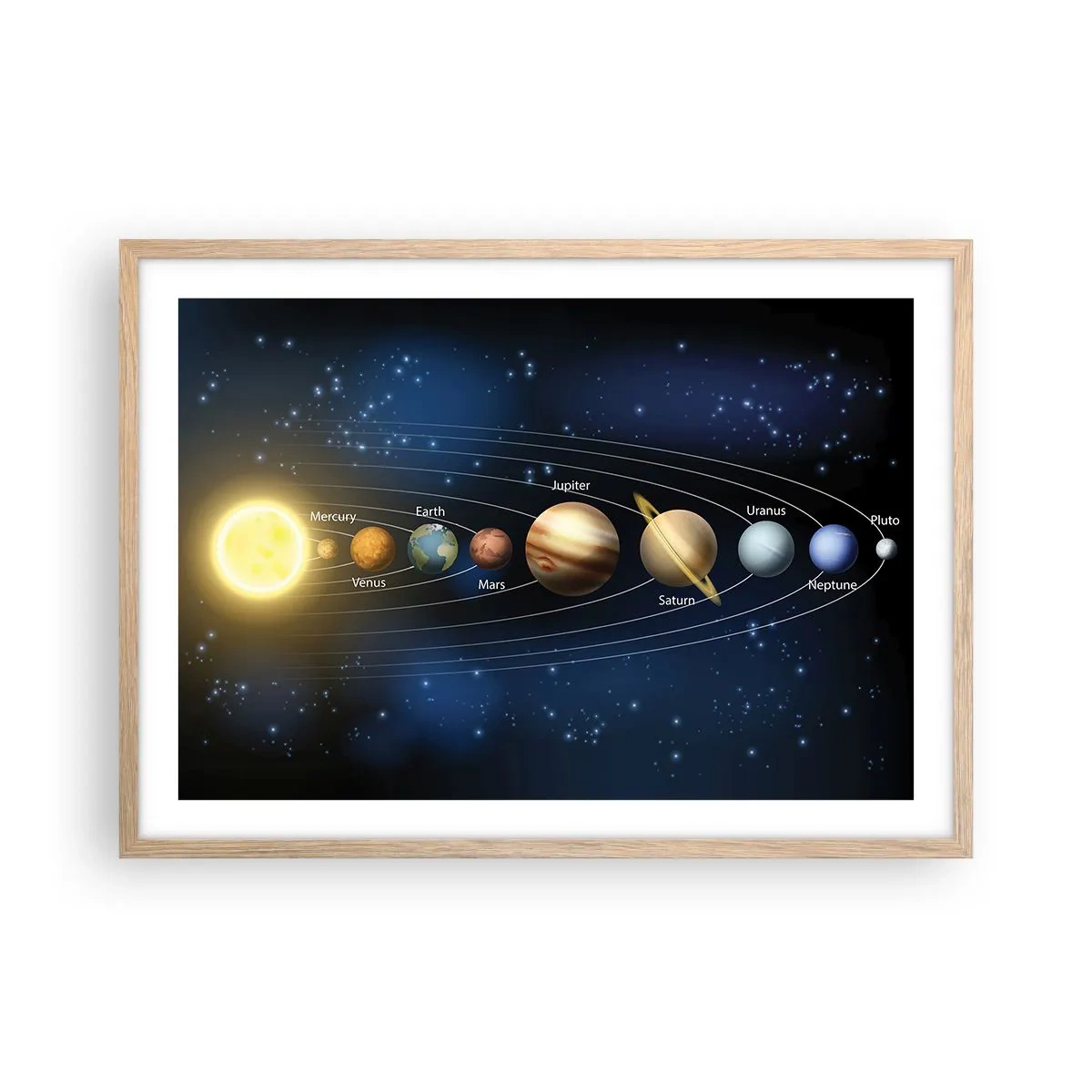 Plakat i ramme af lyst egetræ - En ud af ti - 70x50 cm