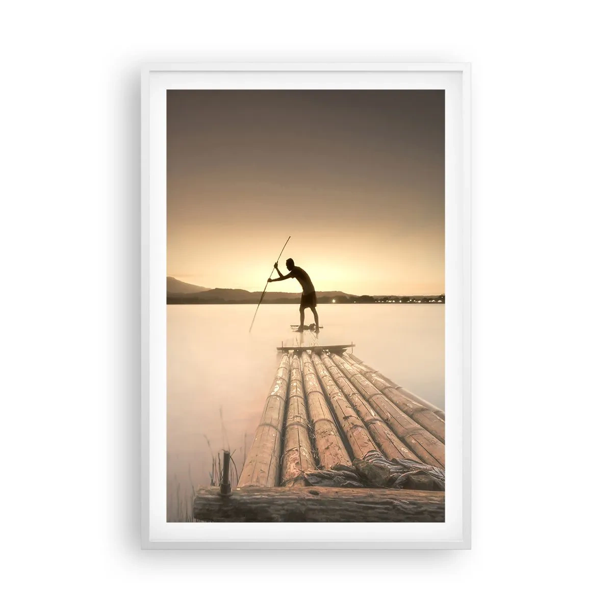 Plakat i hvid ramme - Før du hviler - 61x91 cm