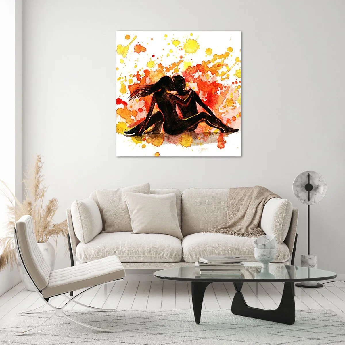 Billede på glas - Og der var lys - 70x70 cm