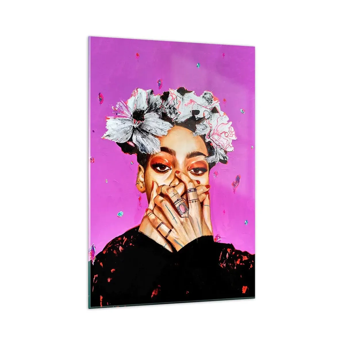 Billede på glas - En smule skør - 70x100 cm