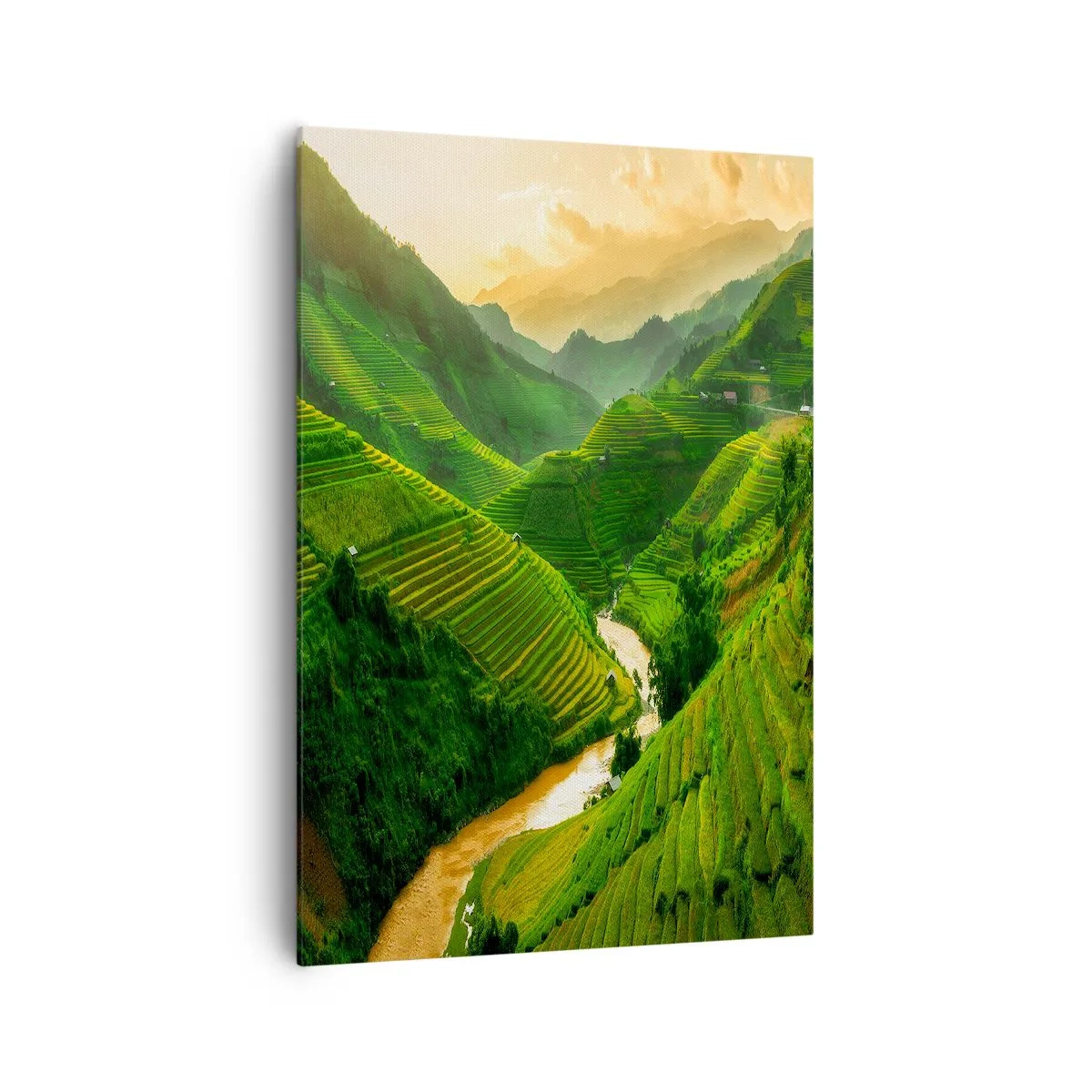 Lærredstryk - Billede på lærred - Vietnamesisk dal - 70x100 cm