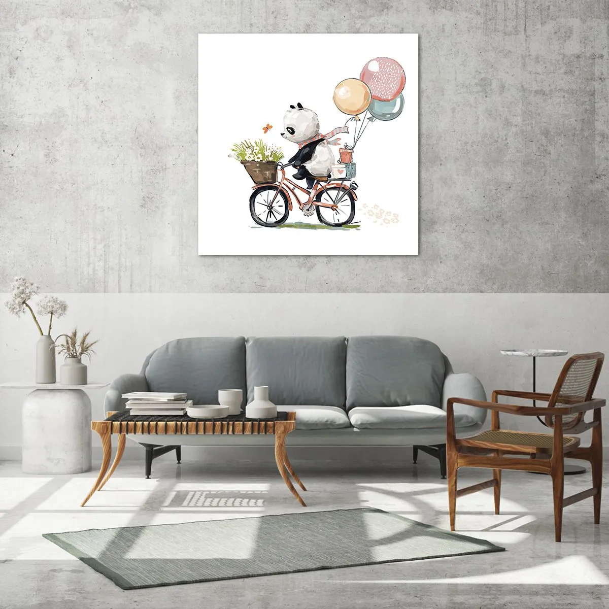 Billede på glas - Glædelig dag - 30x30 cm