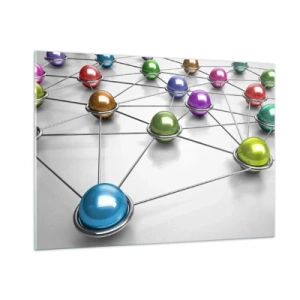 Billede på glas - Kosmisk net - 100x70 cm