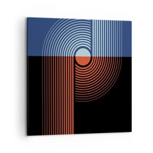 Lærredstryk - Billede på lærred - I en geometrisk omfavnelse - 50x50 cm