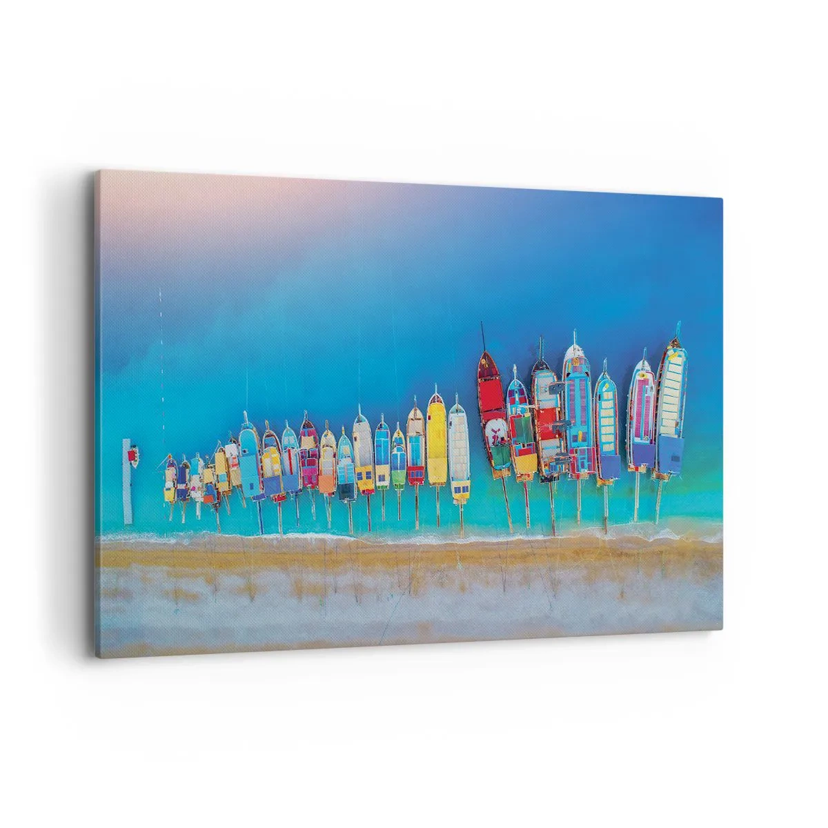 Lærredstryk - Billede på lærred - Fra et fugleperspektiv - 120x80 cm