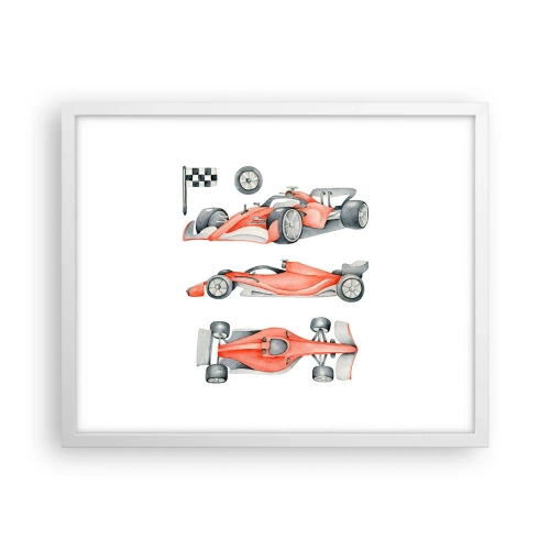 Plakat i hvid ramme - At indhente en drøm - 50x40 cm