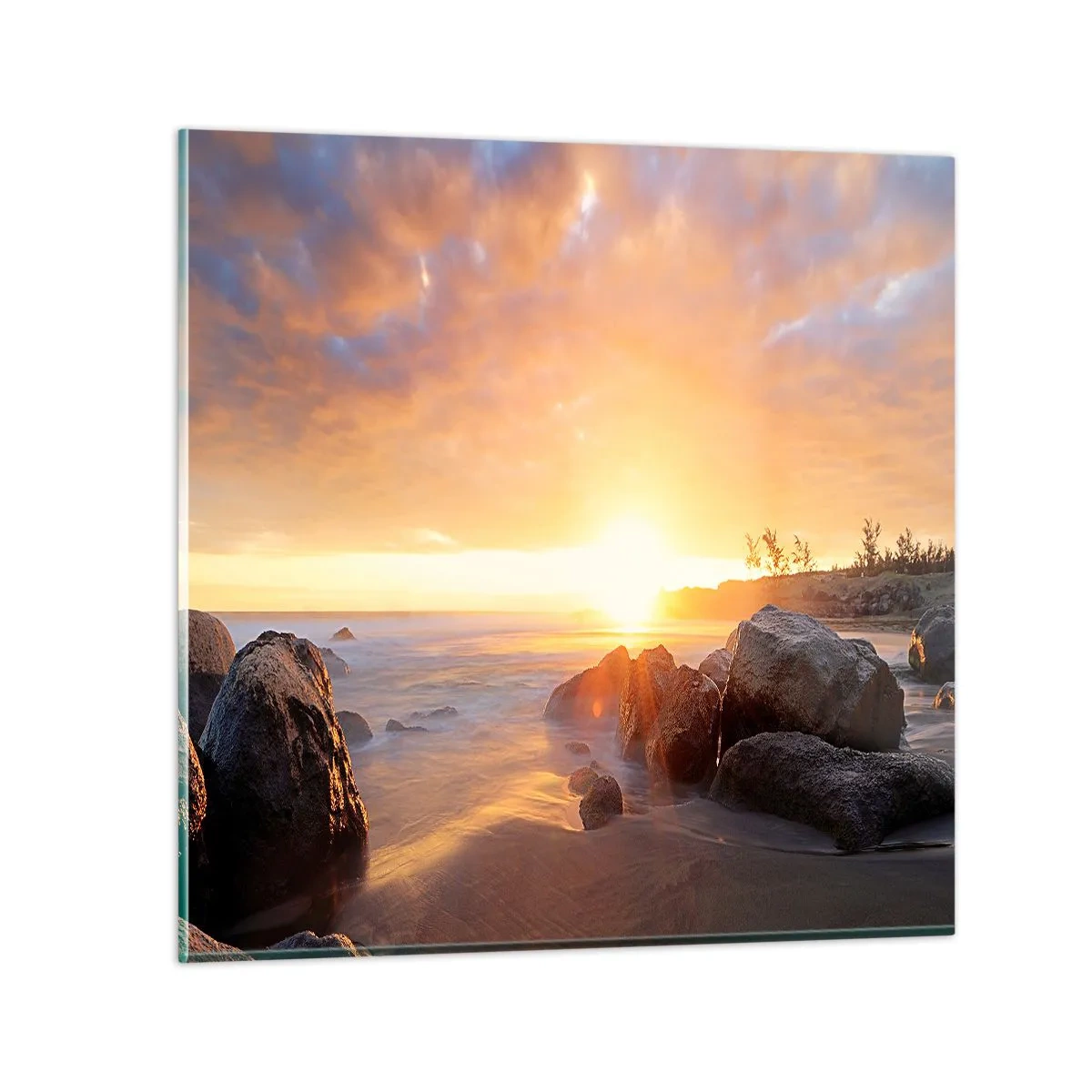 Billede på glas - En lysende aftenbrise - 40x40 cm