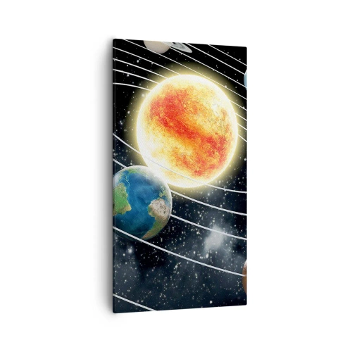 Lærredstryk - Billede på lærred - Kosmisk dans - 55x100 cm