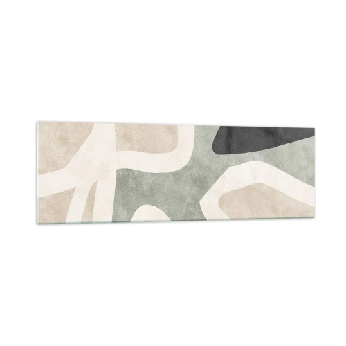 Billede på glas - Komposition med et sort tema - 160x50 cm