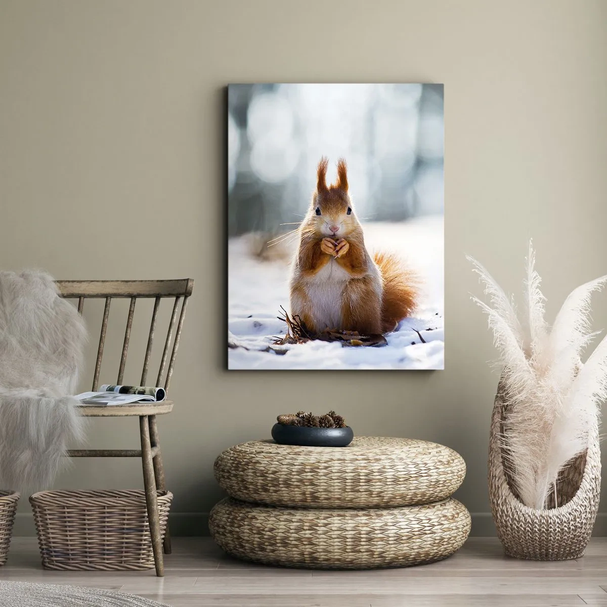 Lærredstryk - Billede på lærred - Og hvad kigger du på? - 55x100 cm