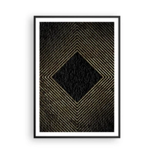 Plakat i sort ramme - Geometri i glamour-stil - 70x100 cm