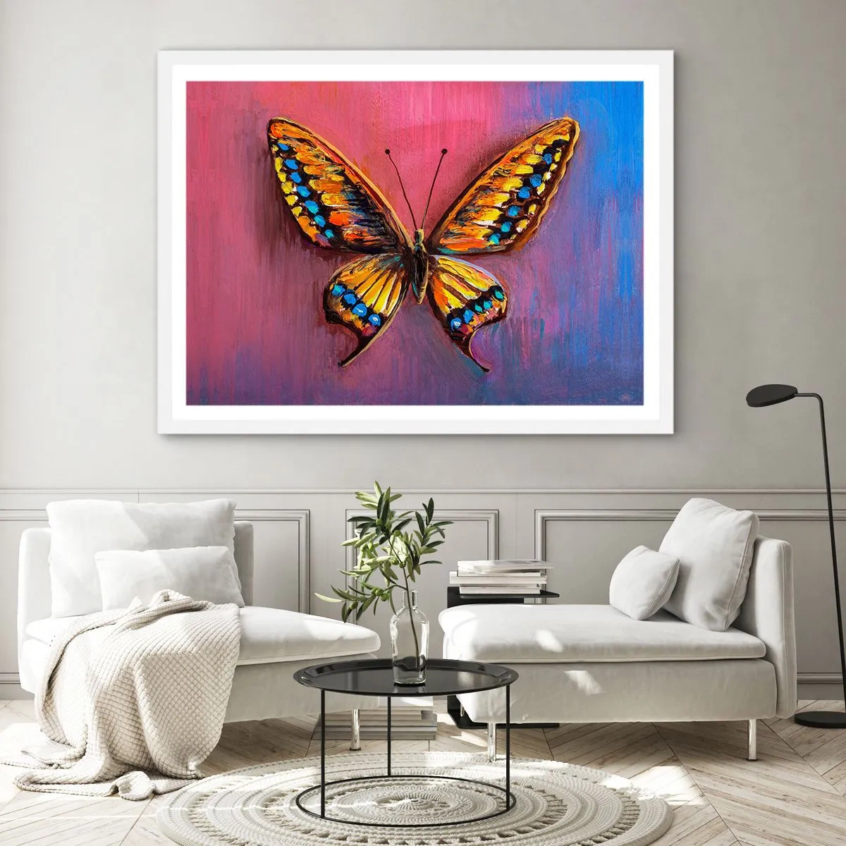 Plakat i hvid ramme - Naturens juvel - 100x70 cm