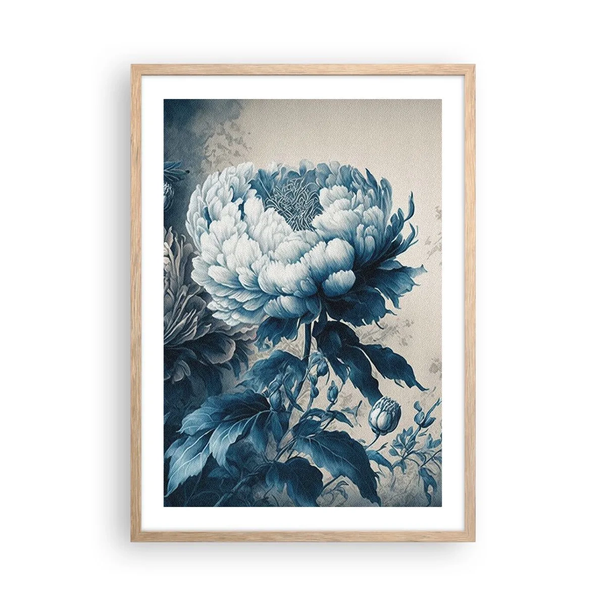 Plakat i ramme af lyst egetræ - Et godt matchet par - 50x70 cm