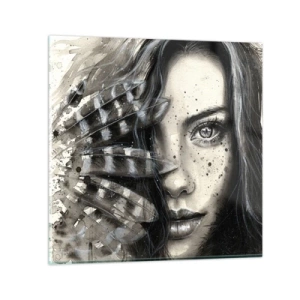 Billede på glas - Vild skønhed - 30x30 cm