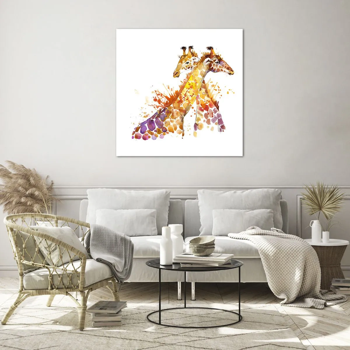 Billede på glas - Er det venskab eller er det kærlighed? - 70x70 cm