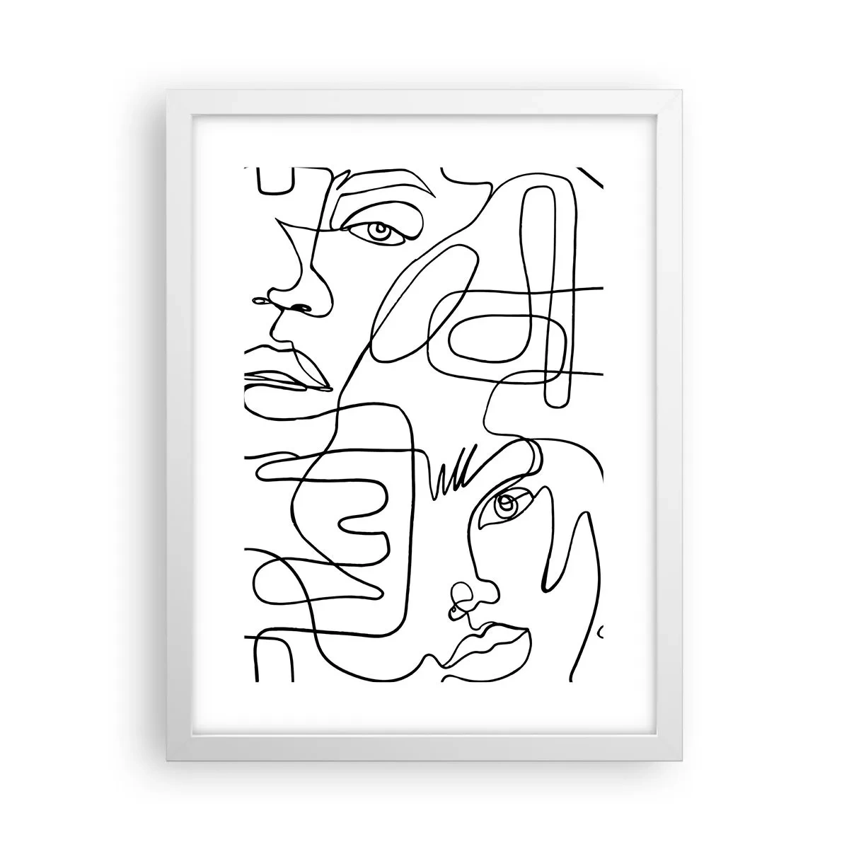 Plakat i hvid ramme - I sammenfiltrede følelser - 30x40 cm