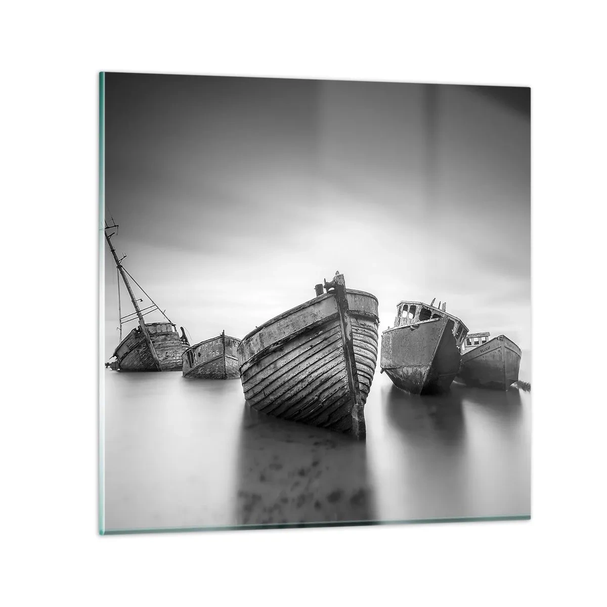 Billede på glas - Nu er det bare minder... - 70x70 cm