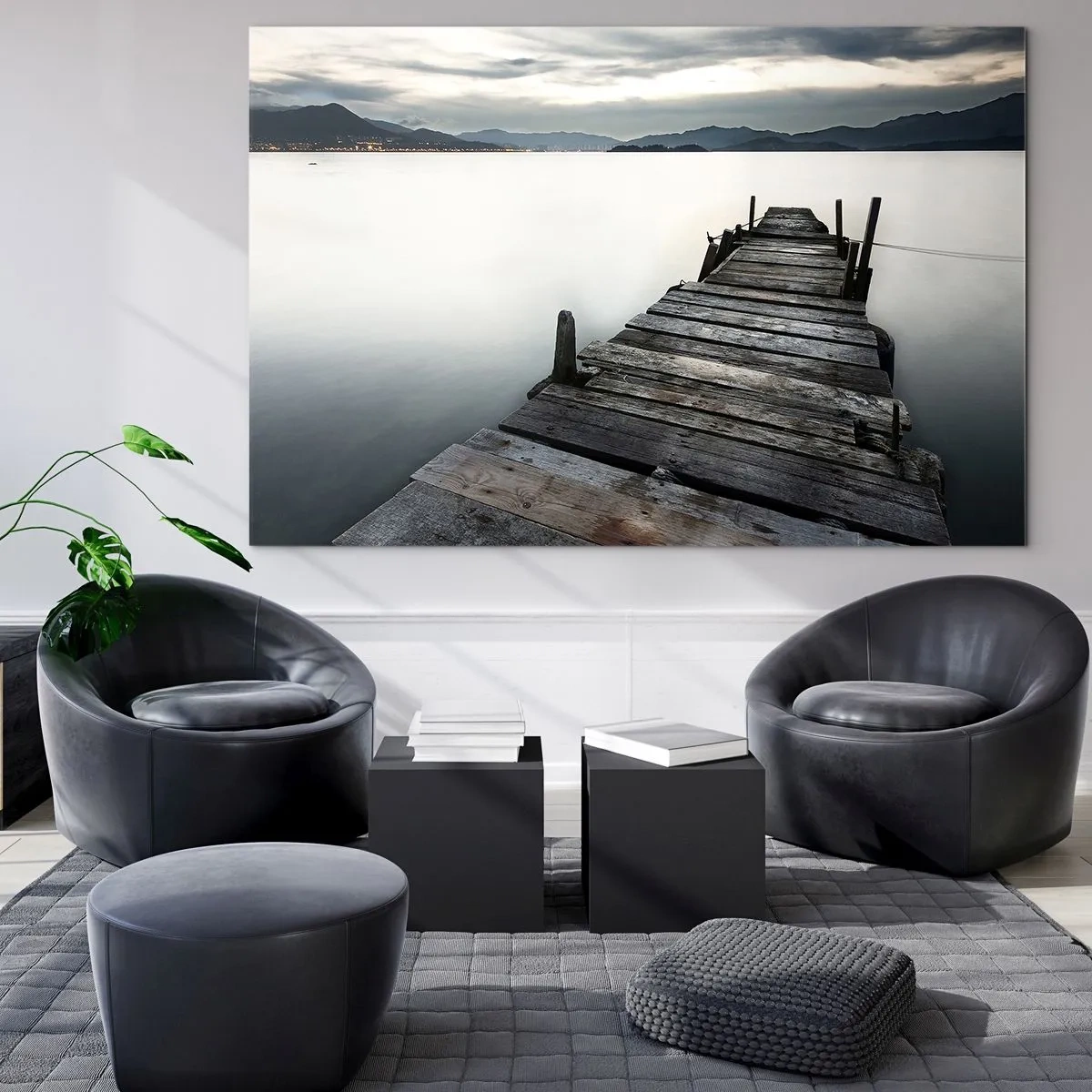 Billede på glas - Fordyb dig i ro og fred - 120x80 cm