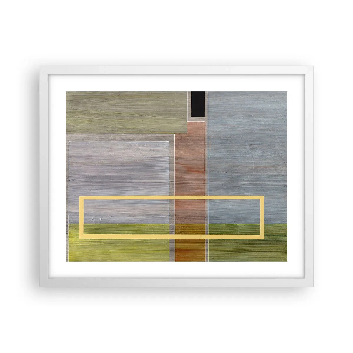 Plakat i hvid ramme - Lige og rolig - 50x40 cm