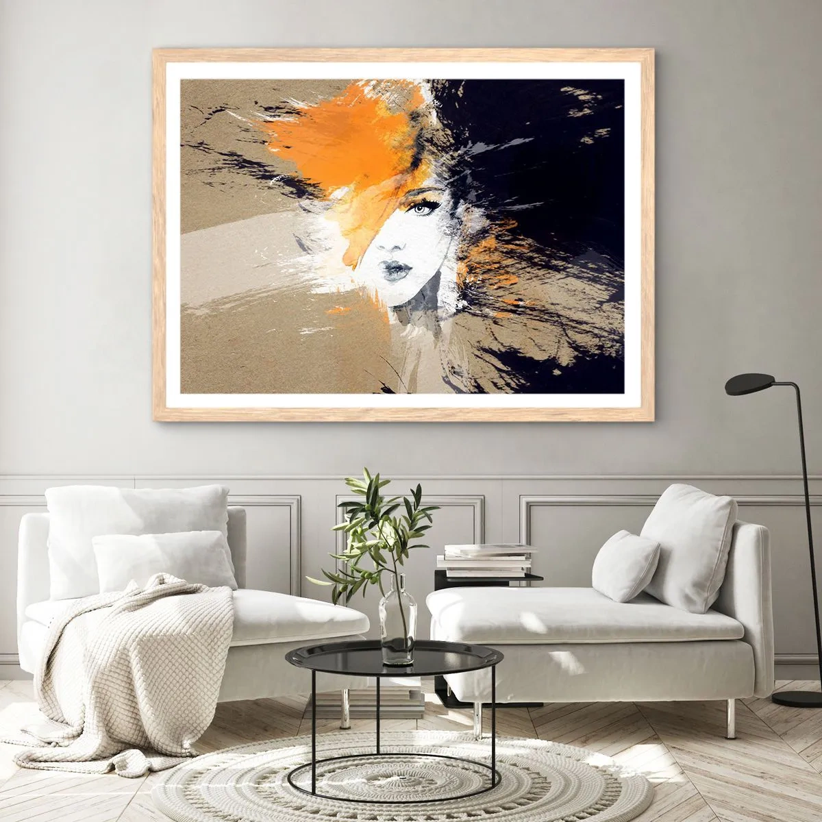Plakat i ramme af lyst egetræ - Og det bliver let - 40x30 cm