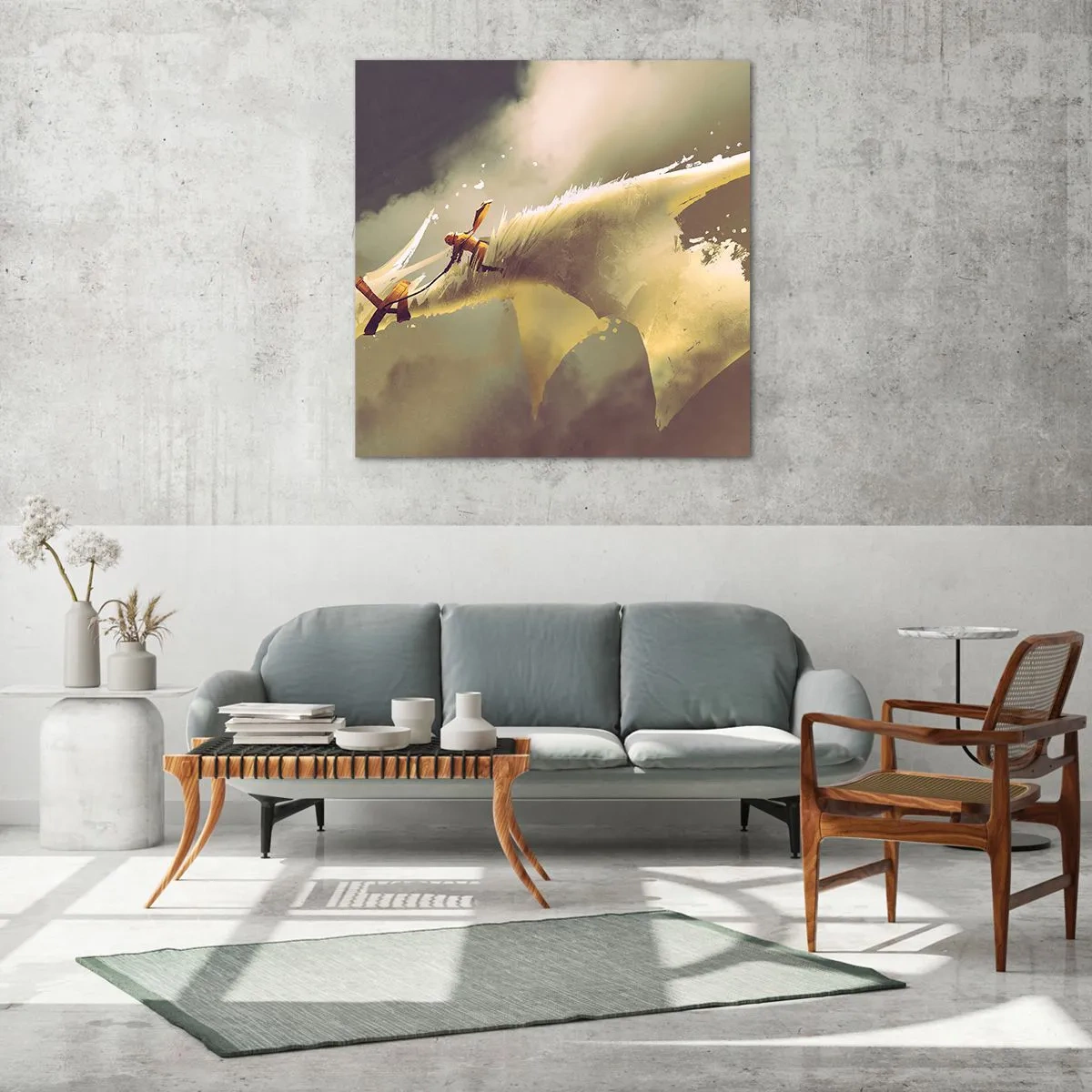 Billede på glas - Verden til undsætning - 70x70 cm