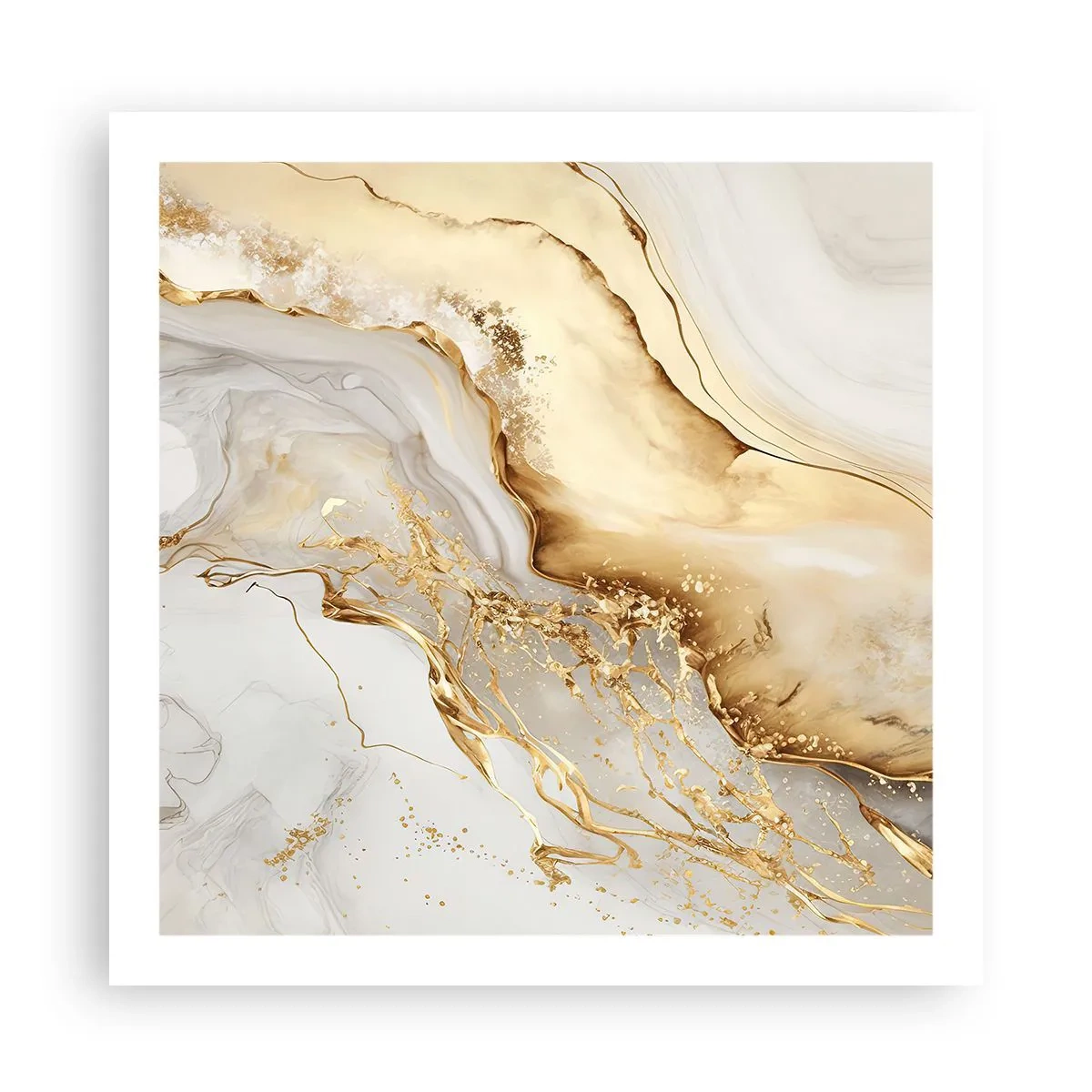 Plakat - Abstraktion: skønhed og godhed - 60x60 cm