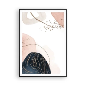 Plakat i sort ramme - Alt flyder - 70x100 cm