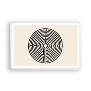 Plakat i hvid ramme - Mystisk orden - 91x61 cm
