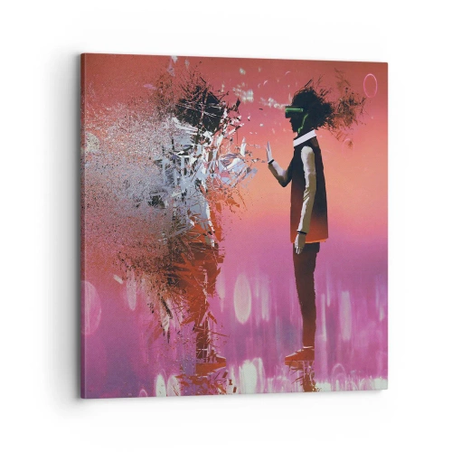 Lærredstryk - Billede på lærred - Er det muligt at se ind i sig selv? - 70x70 cm