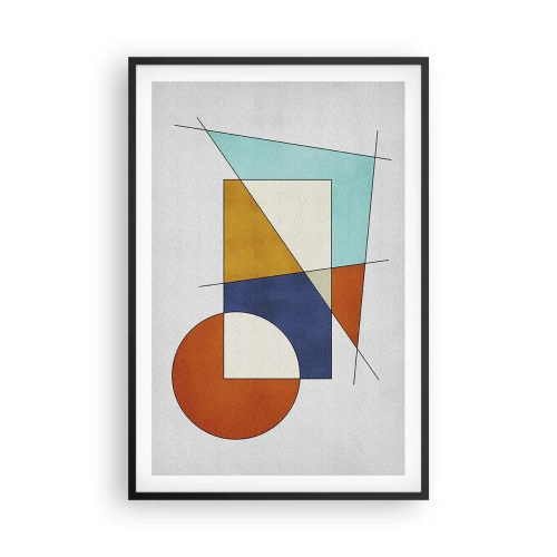 Plakat i sort ramme - Abstraktion: modernistisk leg - 61x91 cm