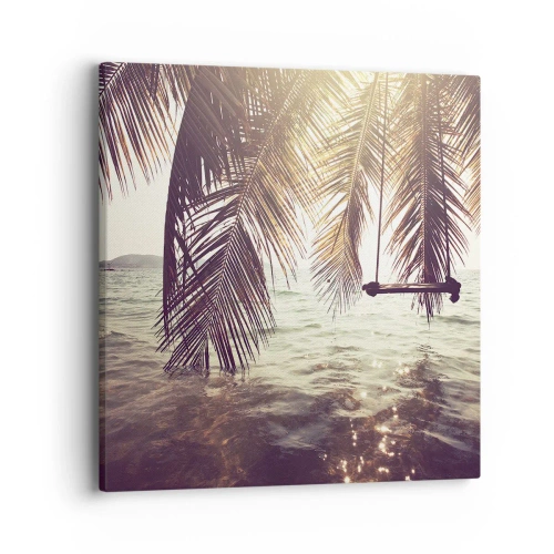 Lærredstryk - Billede på lærred - Du kan svæve i skyerne efter behag - 40x40 cm