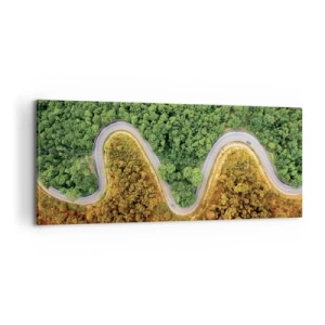 Lærredstryk - Billede på lærred - Grænser og gennembrud - 100x40 cm