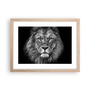 Plakat i ramme af lyst egetræ - I kroningsklædning - 40x30 cm