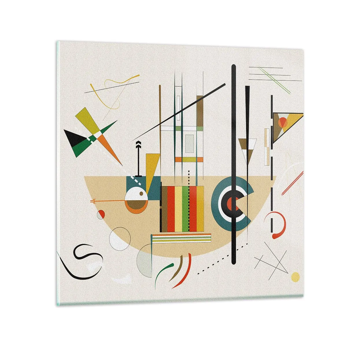 Billede på glas - Og verden griner - 30x30 cm