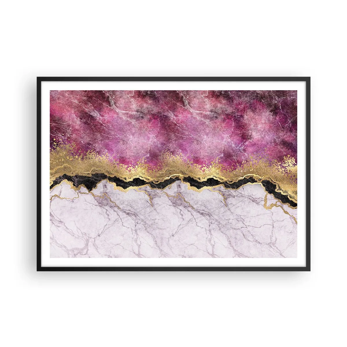 Plakat i sort ramme - På grænsen - 100x70 cm