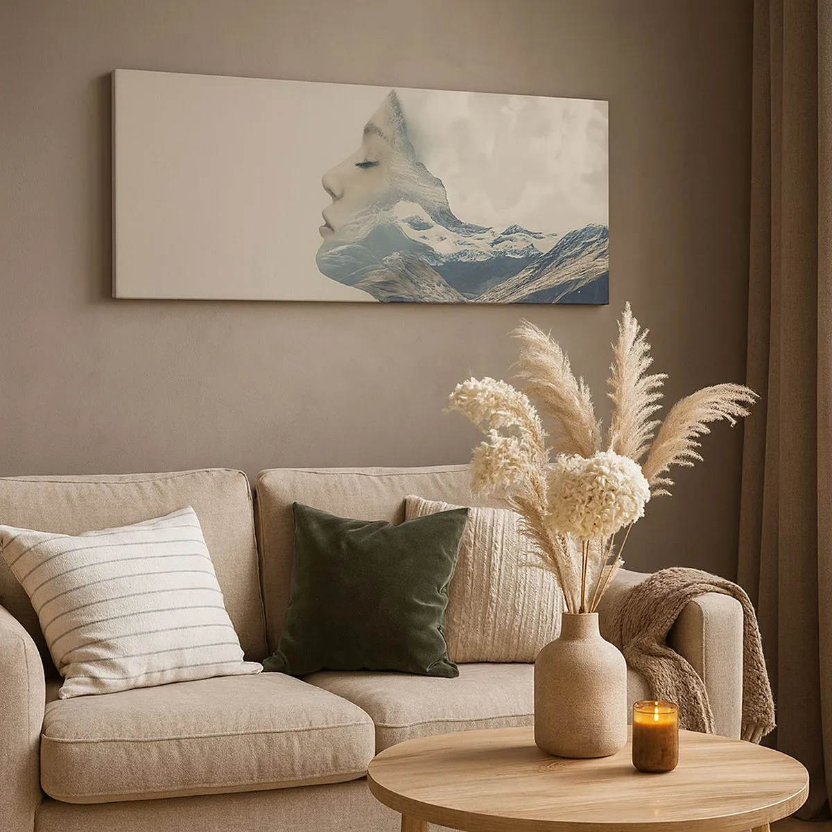 Lærredstryk - Billede på lærred - Skønheden ved elementerne - 100x40 cm