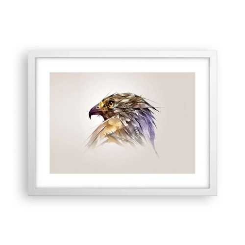 Plakat i hvid ramme - Portræt af en kriger - 40x30 cm