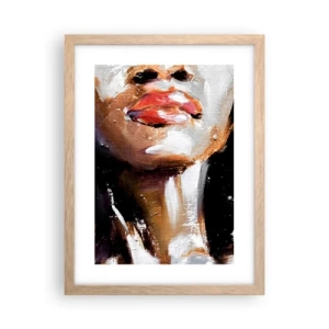 Plakat i ramme af lyst egetræ - Stolthed uden fordomme - 30x40 cm