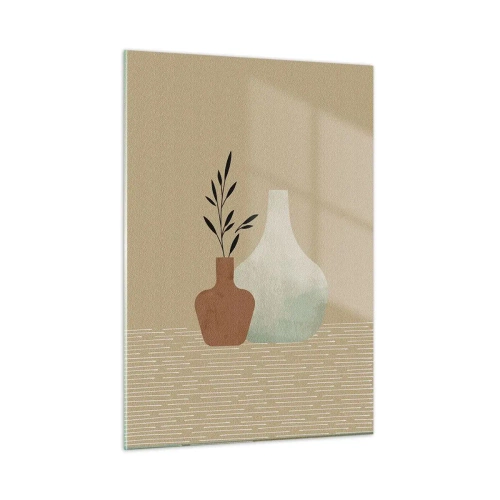 Billede på glas - Vase og dens idé - 50x70 cm
