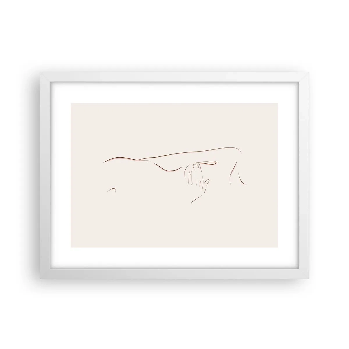 Plakat i hvid ramme - Begærets form - 40x30 cm